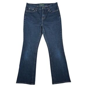 Lauren Ralph Lauren Classic Bootcut Jeans 6P Dark Wash Petite Stretch 29x27